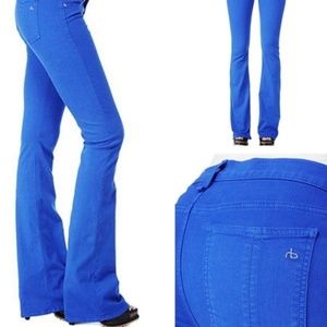 Rag & Bone elephant bell cobalt blue jeans